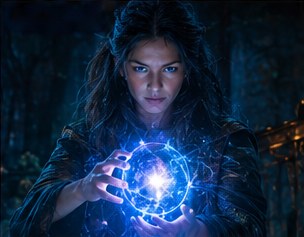 The Girl with the Blue Orb