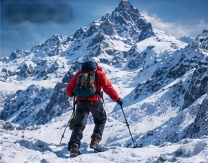 The Red Jacket on the Ridge