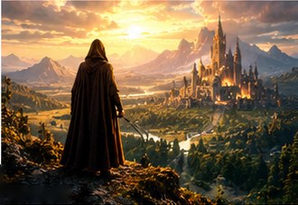 The Hooded Watcher at Sunrise