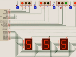 38. Emergency override traffic light system with PIC16F877A